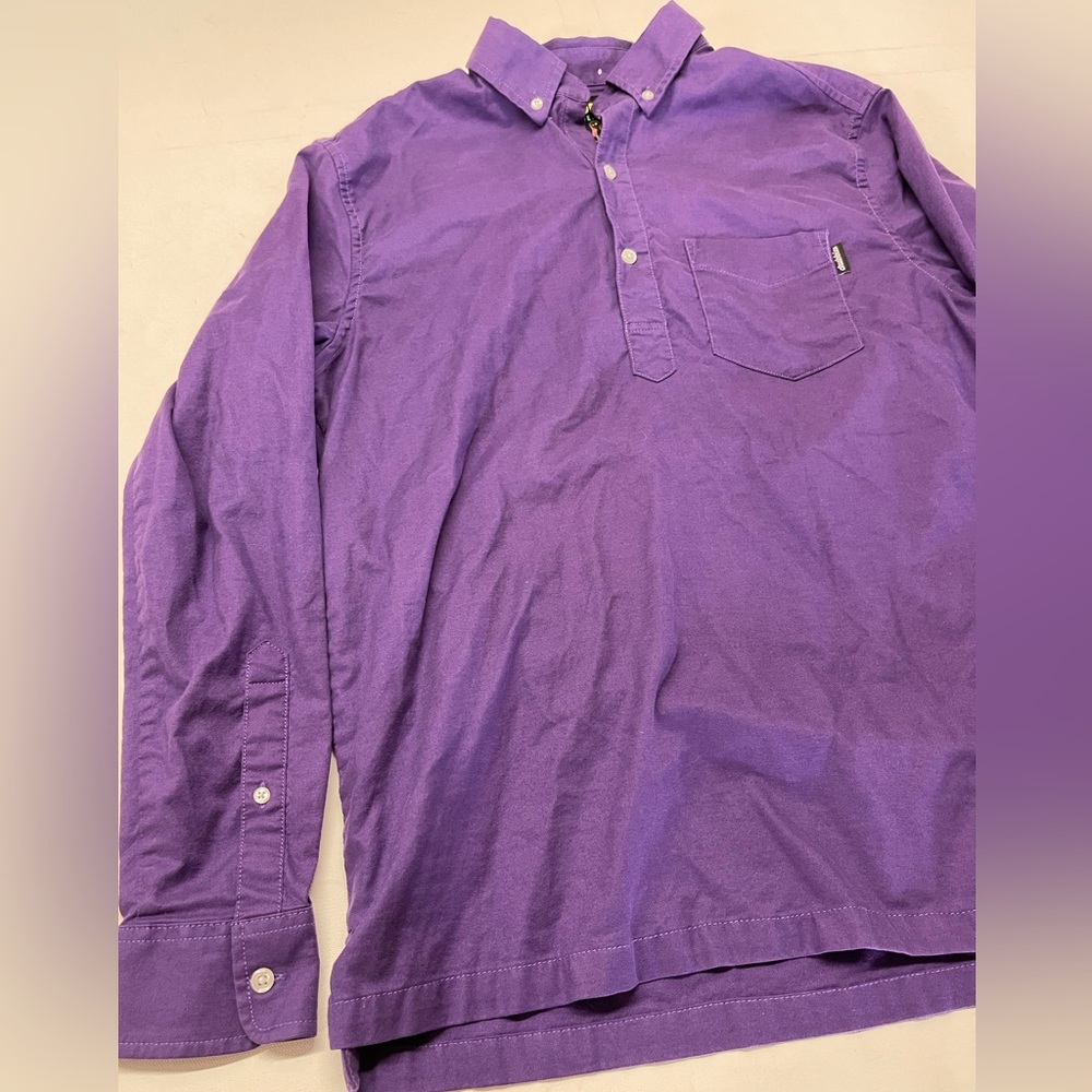 Chubbies l/s button down shirt mens size medium purple pre-owned‎ condition